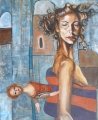 55. Puppe, Anima Zyklus, Öl auf Leinwand, 73x60 cm