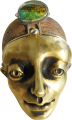 139. Head of an Egyptian Woman, brass, stone, silver, turquoise, the entry for the Solver Festival competition