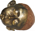 83. Głowa III, cykl Pustynia, mosiądz, kamień 