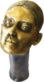 190. Głowa Murzynki, cykl Pustynia, mosiądz