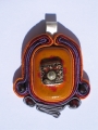 172. Schmuckanhänger, Soutache, Edelstein, Silber