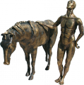 78. Bond, Horses and Dragnoflies series, brass, 50 cm height, archive 78. Bond, Horses and Dragnoflies series, brass, 50 cm height, archive